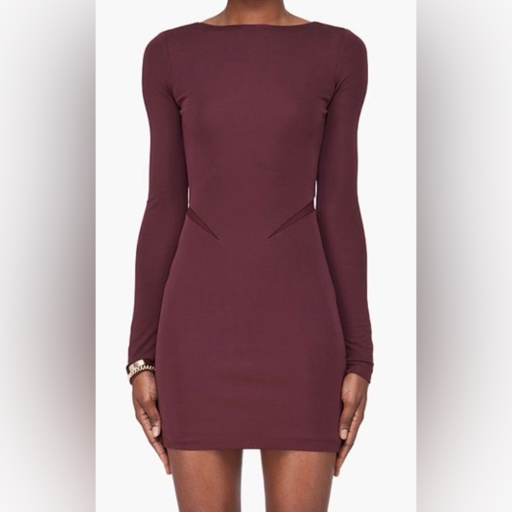 Alexander Wang Deep Brown Long Sleeve Dress